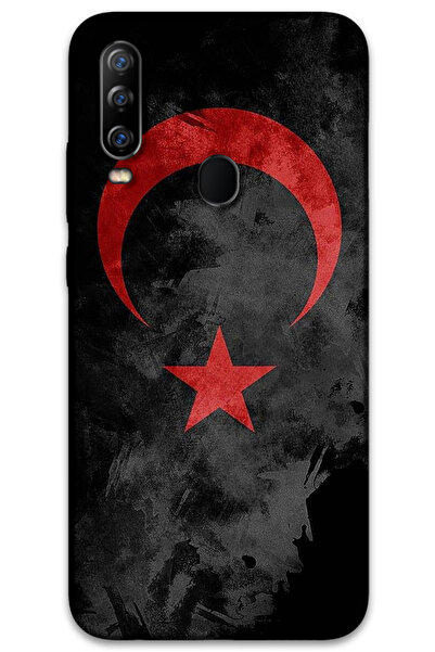 MRCİLETİSİM غطاء خلفي من جينرال موبايل GM 20 Pro Case HD Pattern مطبوع - علم أسود