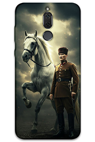 MRCİLETİSİM غطاء خلفي لهاتف هواوي ميت 10 لايت بنمط HD مطبوع - أتاتورك شيمبك
