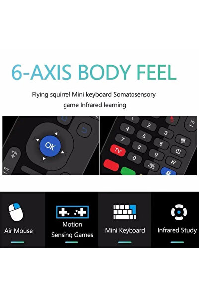 fujistar Wireless Smart Remote with Air Mouse and QWERTY Keyboard 2.4GHz