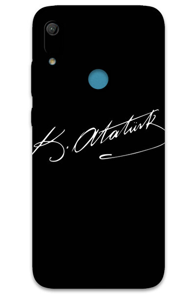 MRCİLETİSİM غطاء خلفي لهاتف Huawei Y6S بنمط HD مطبوع - توقيع أتاتورك