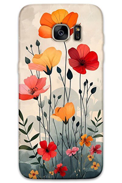 MRCİLETİSİM غطاء خلفي لهاتف سامسونج جالاكسي S7 إيدج بنمط HD مطبوع - توليب