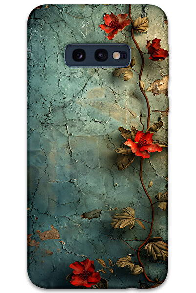 MRCİLETİSİM غطاء خلفي لهاتف سامسونج جالاكسي S10E بنمط HD مطبوع - زهرة اللبلاب