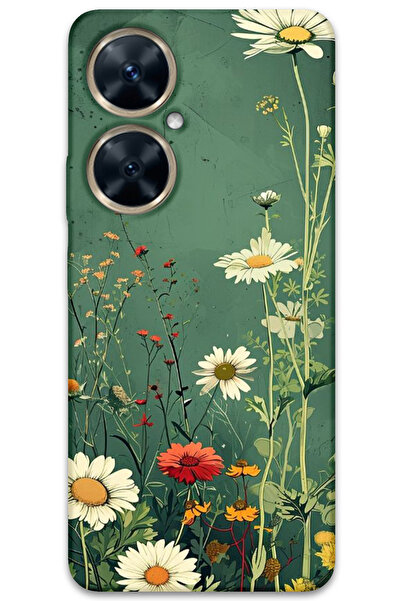 MRCİLETİSİM Huawei Nova 11I Case Hd Pattern Printed Back Cover - Green Daisy