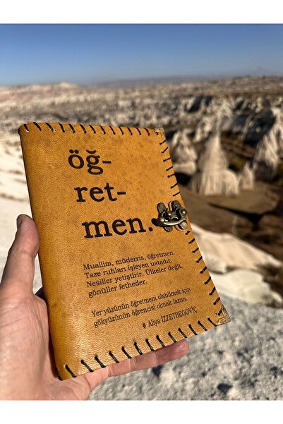 zarif atölye Teacher Themed Leather Notebook
