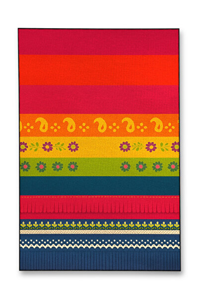 Rugs Modern Halı سجادة موسو زرقاء بنفسجية اللون بنمط زهور عرقية منسوجة بقاعدة...