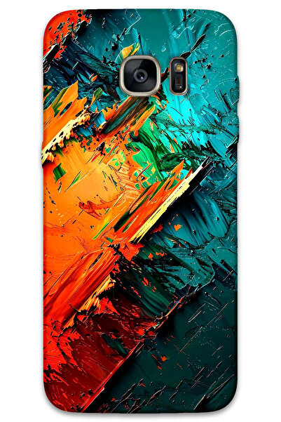 MRCİLETİSİM غطاء خلفي لهاتف سامسونج جالاكسي S7 إيدج بنمط HD مطبوع - كريستال