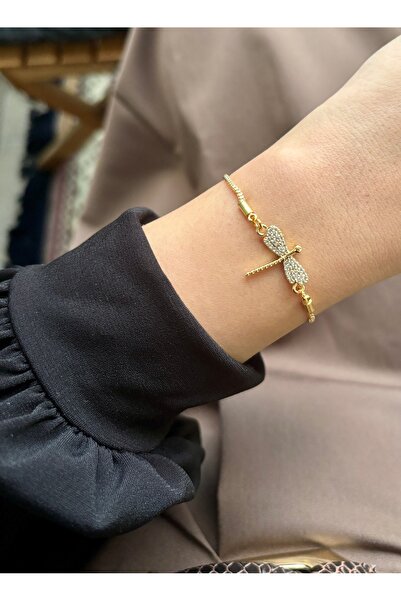 Eylülün Takısı Gold Color Winged Infinity Bracelet