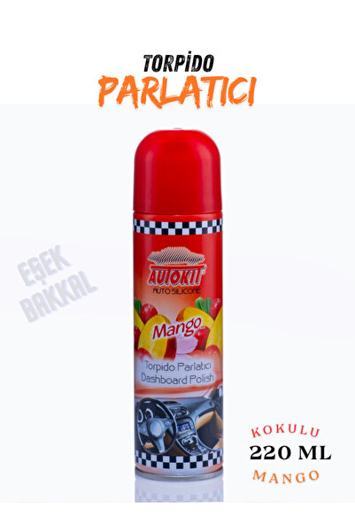 Autokit Parfümlü Torpido Parlatıcı Oto Silikonlu Sprey 220 ML Mango Araç İçi ...