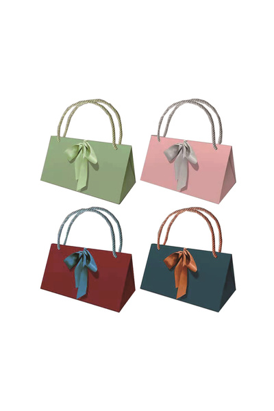 Mirific Party Set de 4 pungi cadou multicolore, 22×12,5×11,5 cm, cu fundă