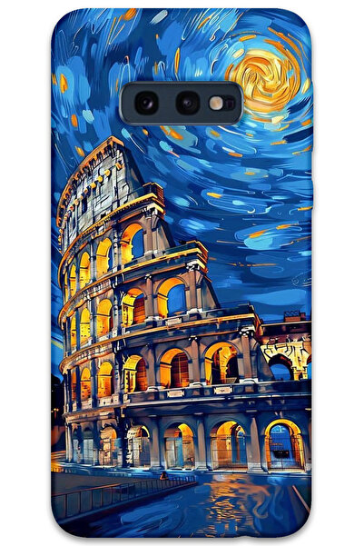 MRCİLETİSİM غطاء خلفي لهاتف سامسونج جالاكسي S10E بنمط HD مطبوع - فن روما