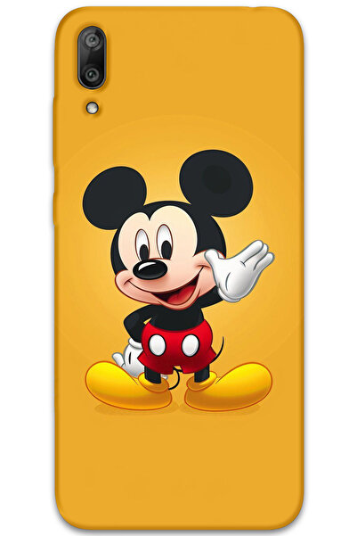 MRCİLETİSİM غطاء خلفي لهاتف هواوي Y7 برايم 2019 بنمط HD مطبوع - ميكي 3