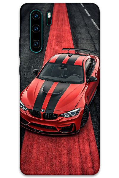 MRCİLETİSİM غطاء خلفي لهاتف هواوي P30 برو بنمط HD مطبوع - أحمر BW