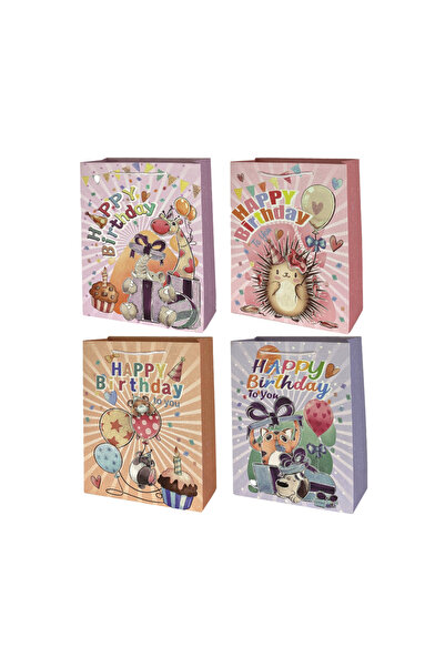 Mirific Party Set de 4 pungi cadou multicolore, 44 x 31 x 12 cm, animale, la ...