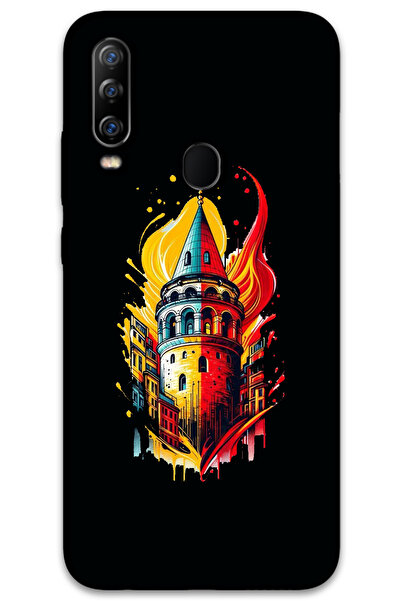 MRCİLETİSİM غطاء خلفي من جينرال موبايل GM 20 Pro Case HD Pattern مطبوع - أصفر أحمر جالاتا