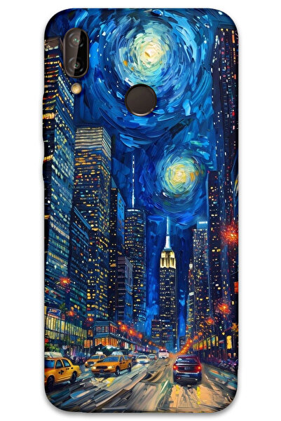 MRCİLETİSİM غطاء خلفي لهاتف هواوي P20 لايت بنمط HD مطبوع - شارع الفن