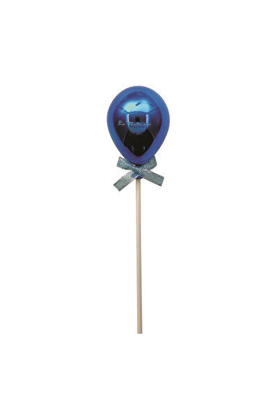 Mirific Party Blue cake topper, 6×4.7 cm, balloon, 'Happy Birthday'