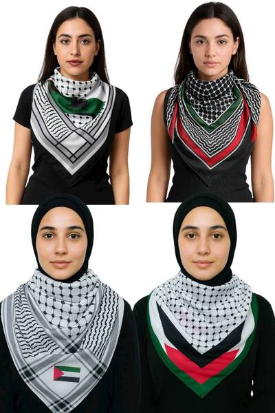 ALDAIYR 4 Pieces of 100/100 Santa Palestine Flag