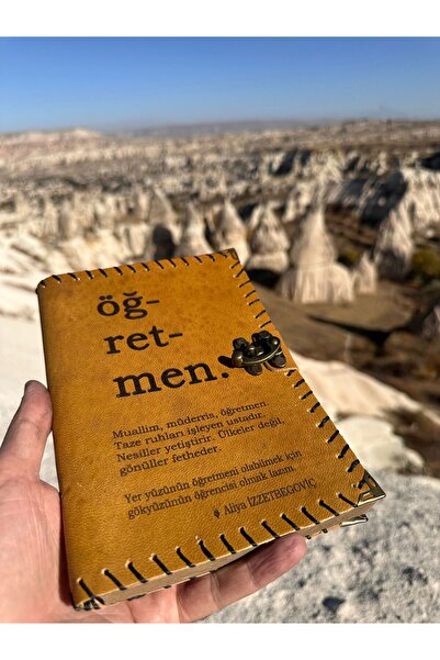 zarif atölye Teacher Themed Leather Notebook