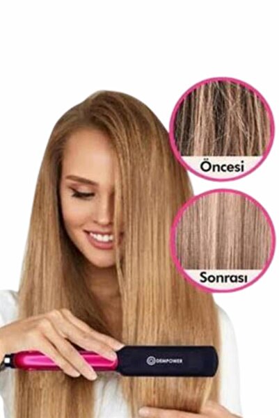 lowell home Hair Straightener Ceramic Coating High Heat Adjustable Profession...