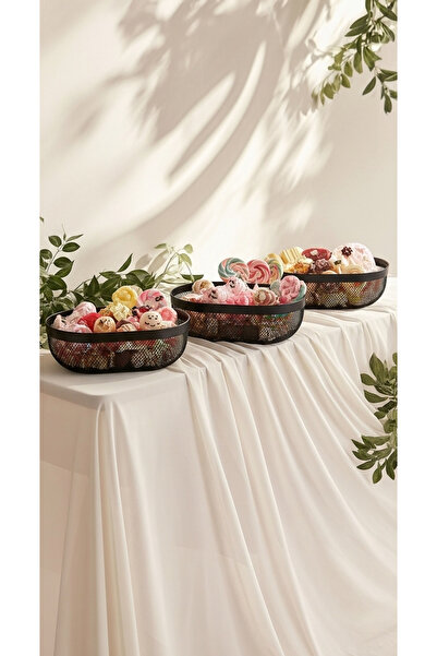 Generic Multi-purpose serving basket set 10x31cm 3 pieces