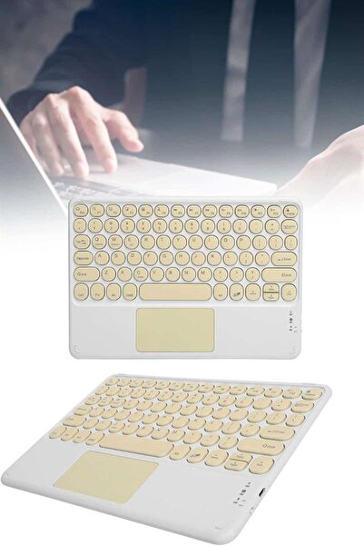 AyrStore Android Ve İos Uyumlu Bluetooth Klavye Touchpad Slim Kablosuz Wifi Q...