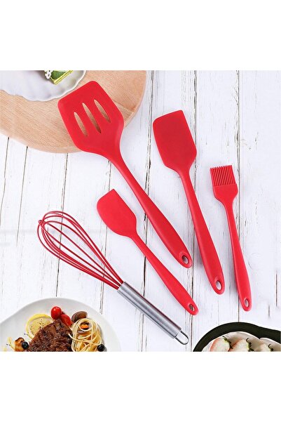 OEM 5-piece kitchen utensil set, food-grade silicone