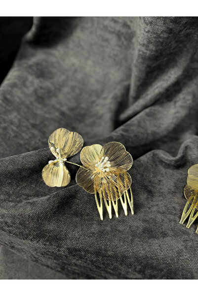 ERYA aksesuar El Yapımı Çiçek detaylı taraklı Gelin Tacı ,Taraklı Gelin Saç A...