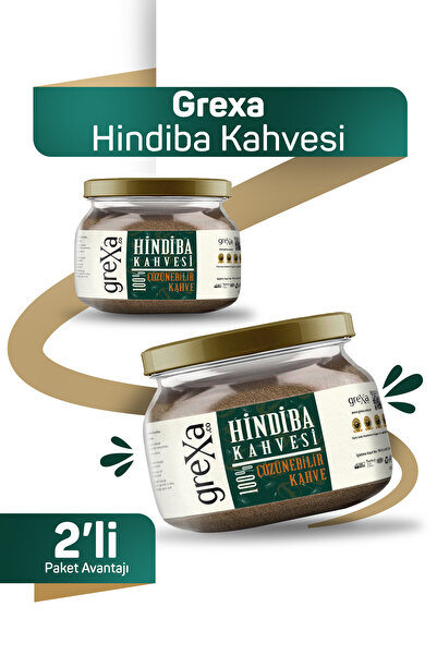GREXA Hindiba Kahvesi 2’li Set | 120 Kullanım | Ödem Atmaya | Detoks Kahvesi