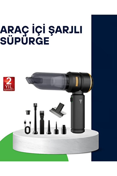 Ethab Giyim Kablosuz Şarjlı Araç İçi ve Küçük Alanlar İçin Güçlü Vakumlu Süpü...