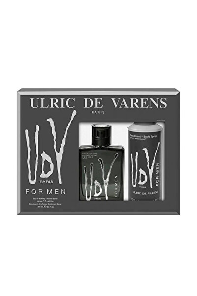 Ulric De Varens UDV Black For Men Eau De Toilette Spray 100ml Set 2 bucăți