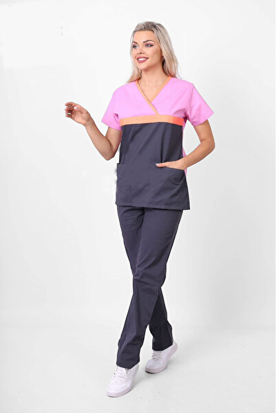 Wonder زي طبي وندر وينك لون رمادي X روز للنساء