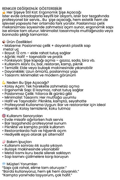 Transformacion Барменський типовий відкривачка для пляшок - ергономічний, міцний, настільний відкривачка 722321