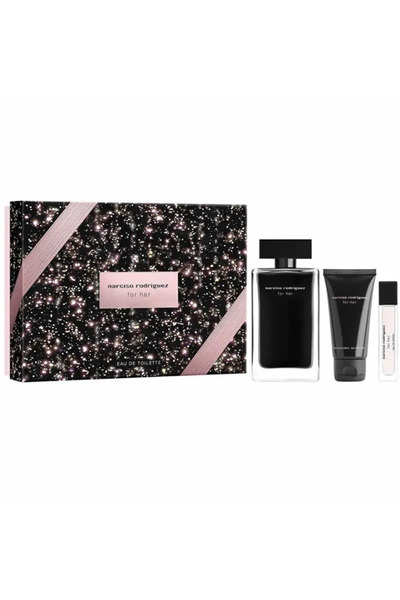 Narciso Rodriguez For Her Eau De Toilette Spray 100ml Set 3 Pieces