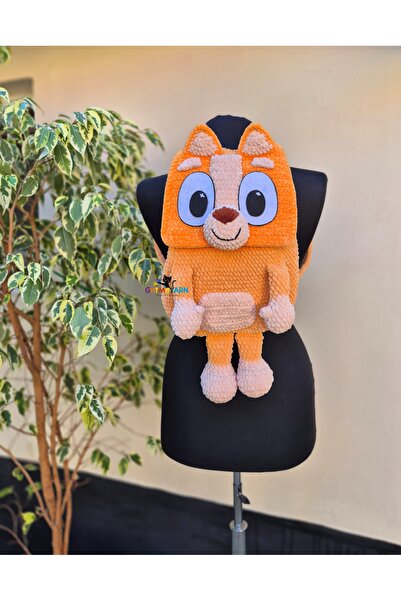 OEM Handmade Heeler Backpack – Soft Plush Bag for Kids | Cute Crochet Backpack