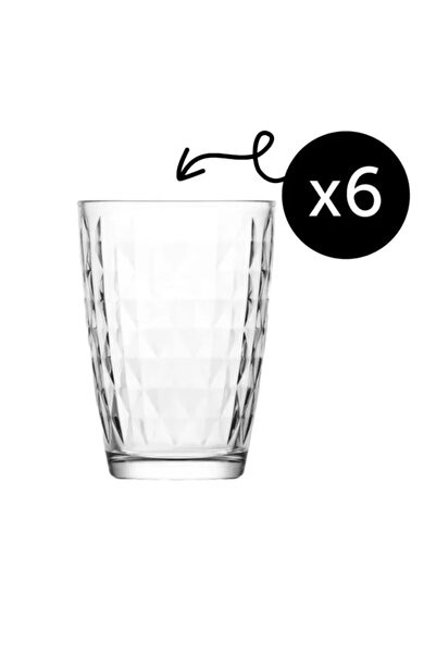 LAV Set of 6 Premium Glasses, Extra Quality, Artemis Model, LAV, for Longdrinks, 415 ml