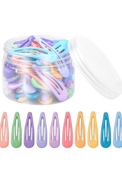 Sky Shine suchkawe 5cm 60PCS Candy Color Snap Hair Clips for Girls Toddlers