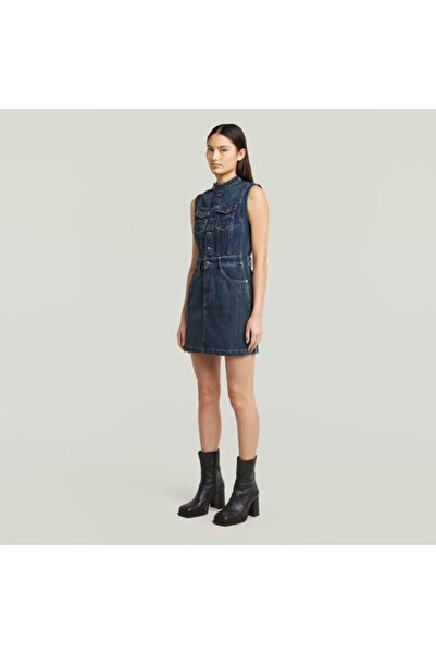 g star raw denim dress G-STAR RAW Women's Oversized Denim Dress, Blue (Antique Waterfront D23675-d301-g228), L : Buy Online at Best Price in KSA