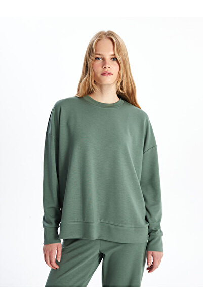 LC Waikiki Crew Neck Plain Oversize Women's Sweatshirt