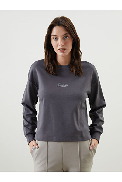 LC Waikiki Crew Neck Printed Oversize Women's Sweatshirt