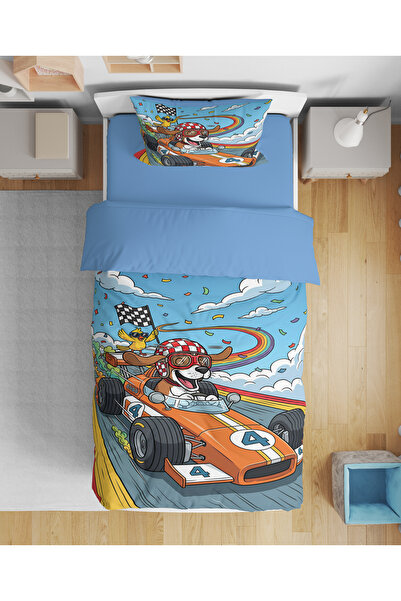 Erays Home طقم غطاء لحاف للأطفال من ريسر دوج بنمط ثلاثي الأبعاد رقمي مطبوع مك...