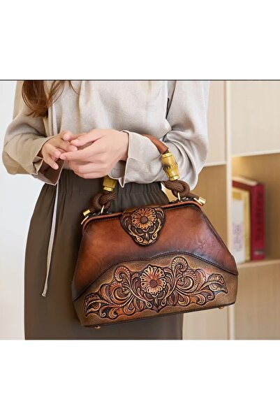 POWER Women's Floral Sculpted Faux Leather Crossbody & Shoulder Bag, 31×21 cm