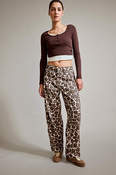 DeFacto Τζιν παντελόνι με λεοπάρ σχέδιο G3199AX25AU