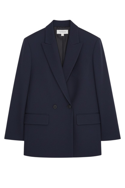 Hanezza Çift Düğmeli Blazer Ceket | Plus Size