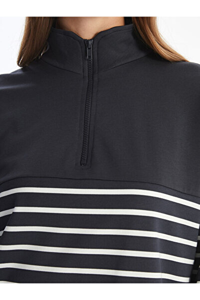 LC Waikiki Γυναικείο φούτερ με ριγέ γιακά