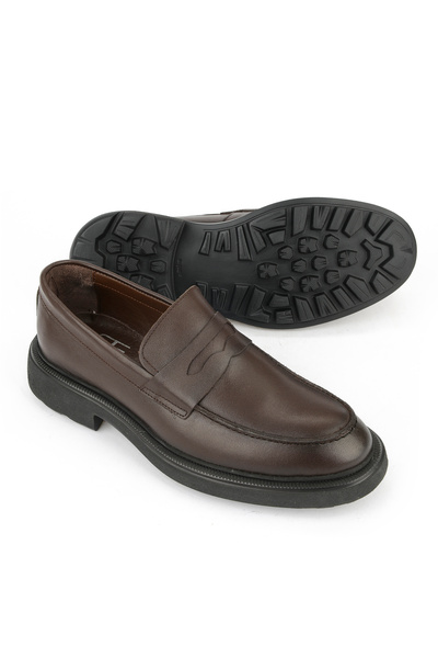 Ziya , Ανδρικά παπούτσια από γνήσιο δέρμα 1531007Z4206 Καφέ