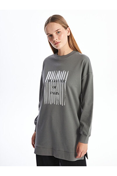 LC Waikiki Crew Neck Printed Women's Sweatshirt Tunic