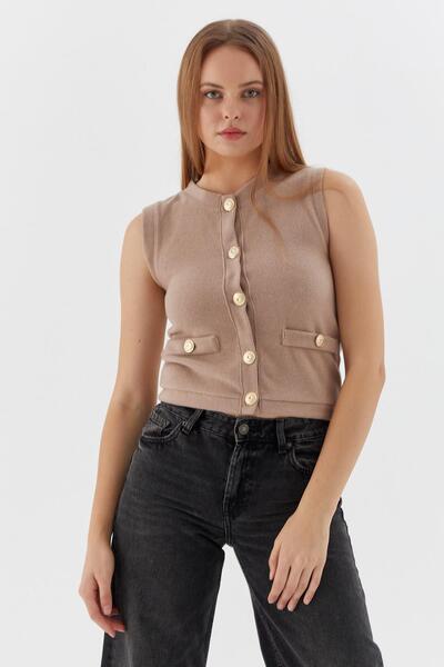 Shopping Shop Πλεκτό Γιλέκο Μπλούζα VIZON