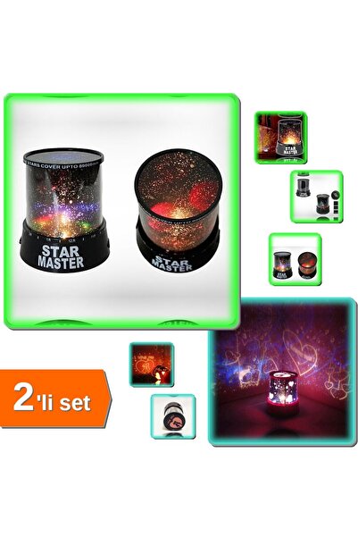HerEveOyuncak Projeksiyon Gece Lambası + Star Love Led Işık 2li Set - Tavan Y...
