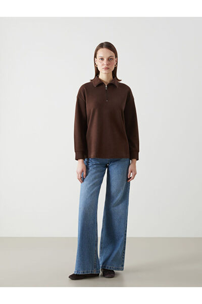 LC Waikiki Stand Collar Women's Zippered Sweatshirt