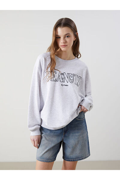 LC Waikiki Zero Roba Collar Snoopy Printed Loose Fit Women's Sweatshirt from ...